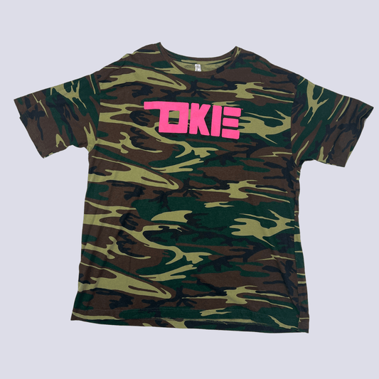 Front view of the Code 5 camouflage t-shirt
