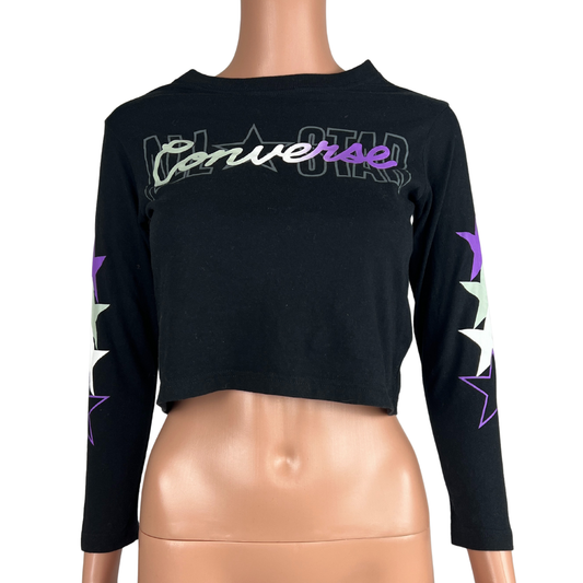 Back view of the Converse crop top