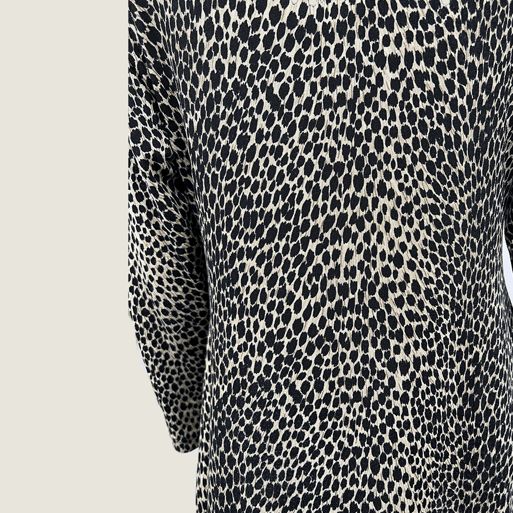 Costa Long Sleeve Leopard Print Dress Back Print