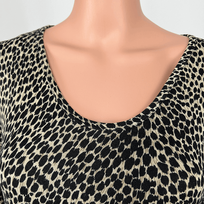 Costa Long Sleeve Leopard Print Dress Collar