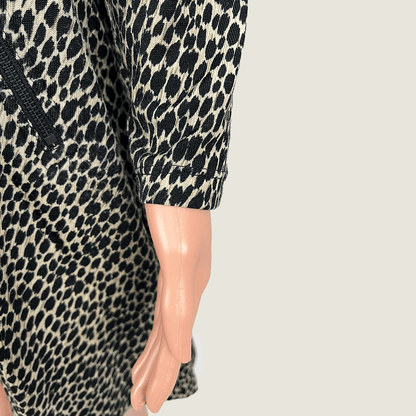 Costa Long Sleeve Leopard Print Dress Sleeve