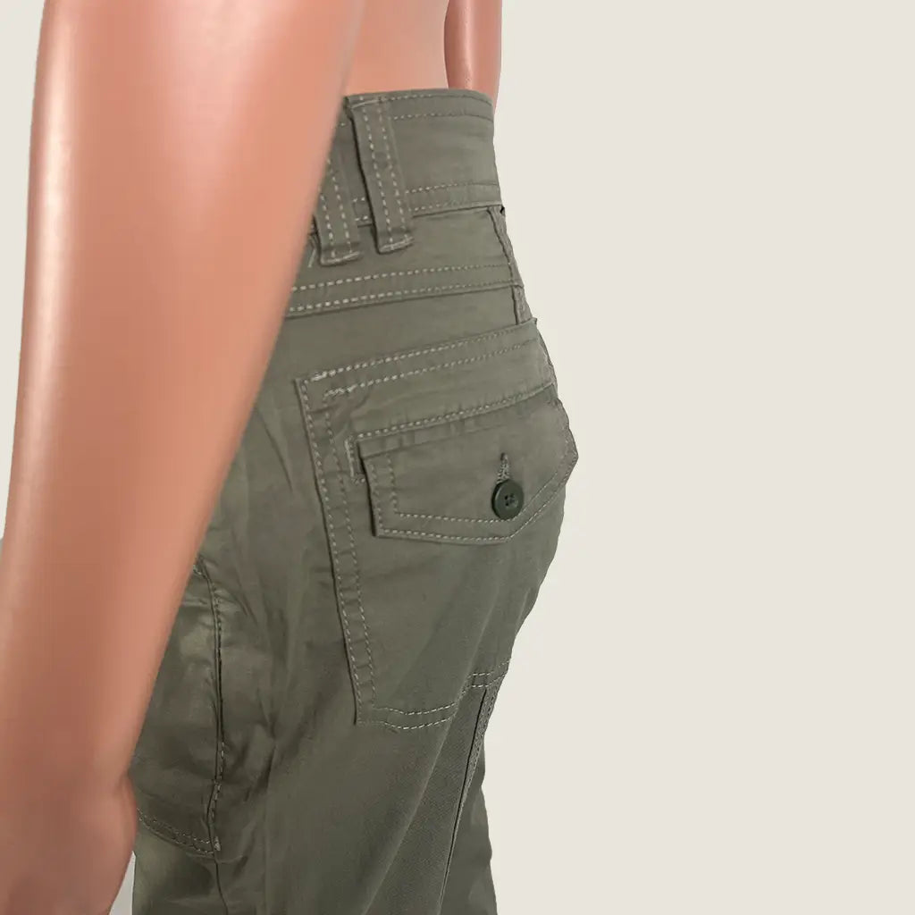 Side Detail View of the Cotton On Bootleg Cargo Flare Pant