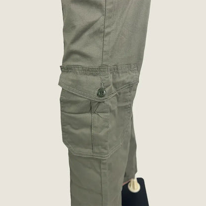 Side Leg View of the Cotton On Bootleg Cargo Flare Pant