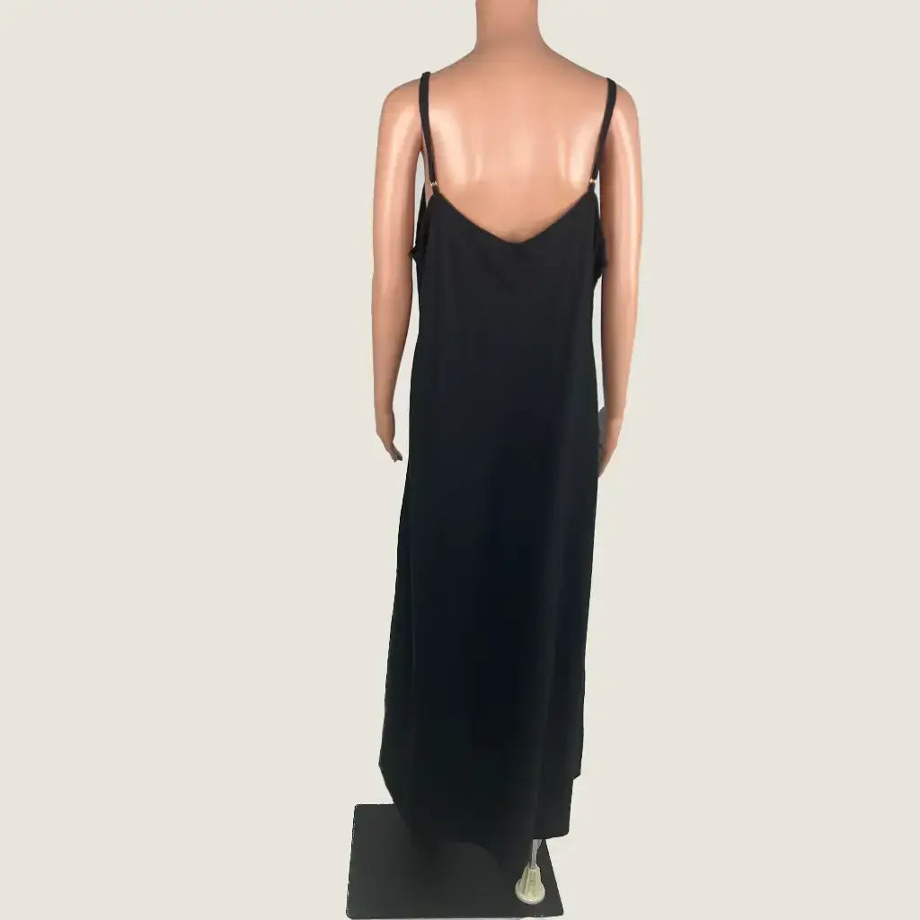 Back View of the Cotton On Black Slip Dress