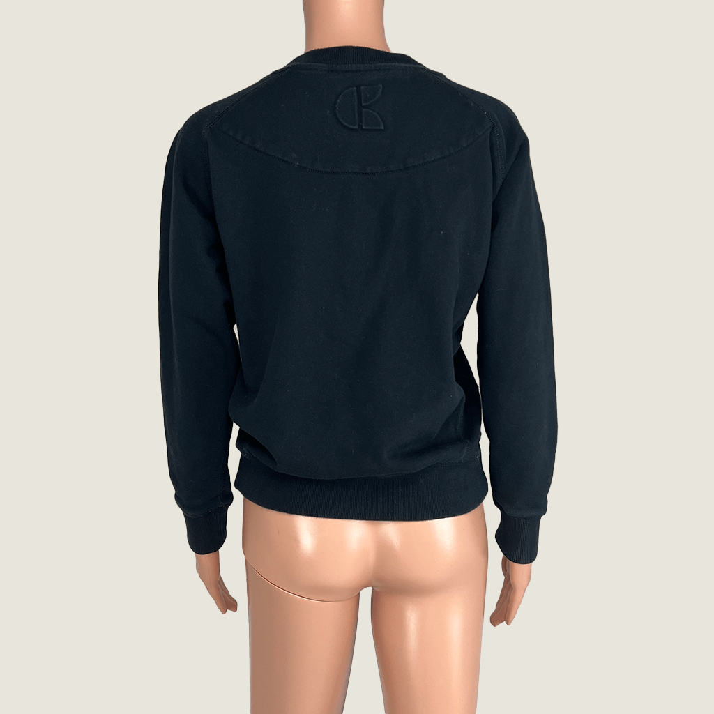 Back view of the Country Road Heritage Black Sweat