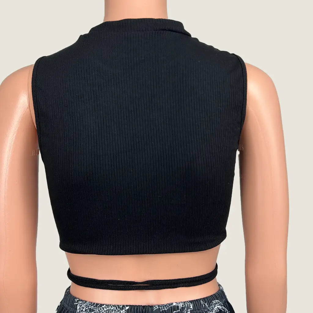 Back view of the Shein Sleeveless Crop Top