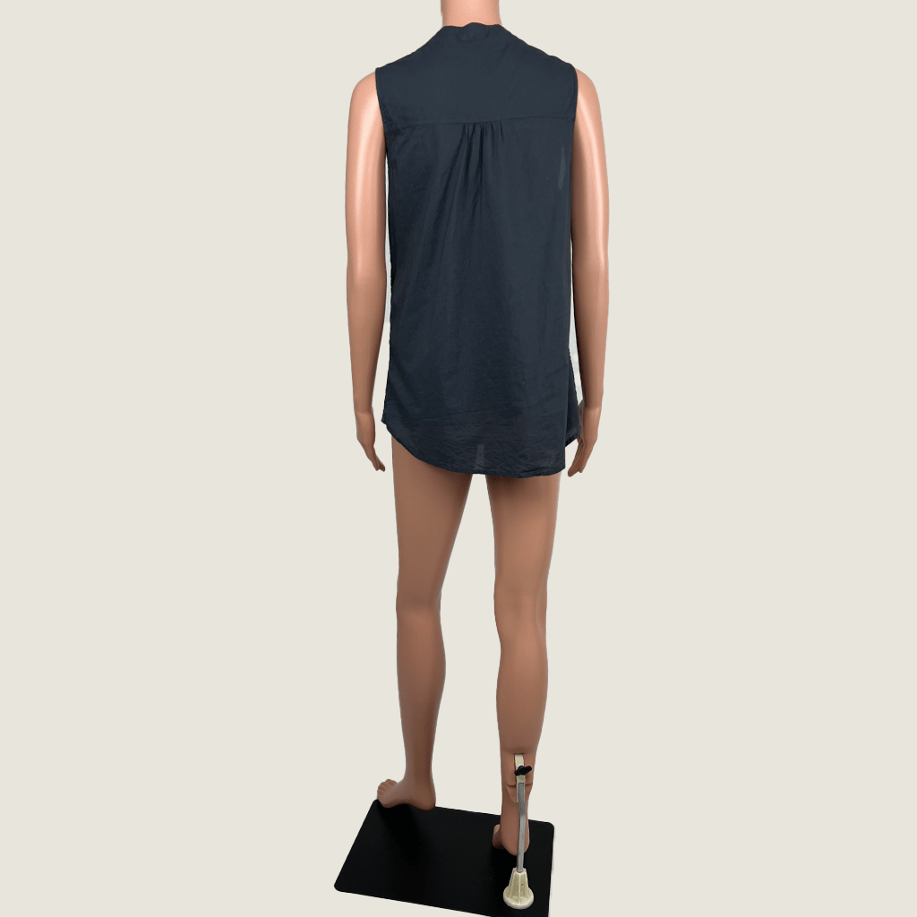 Crossroads Navy Sleeveless Top Back