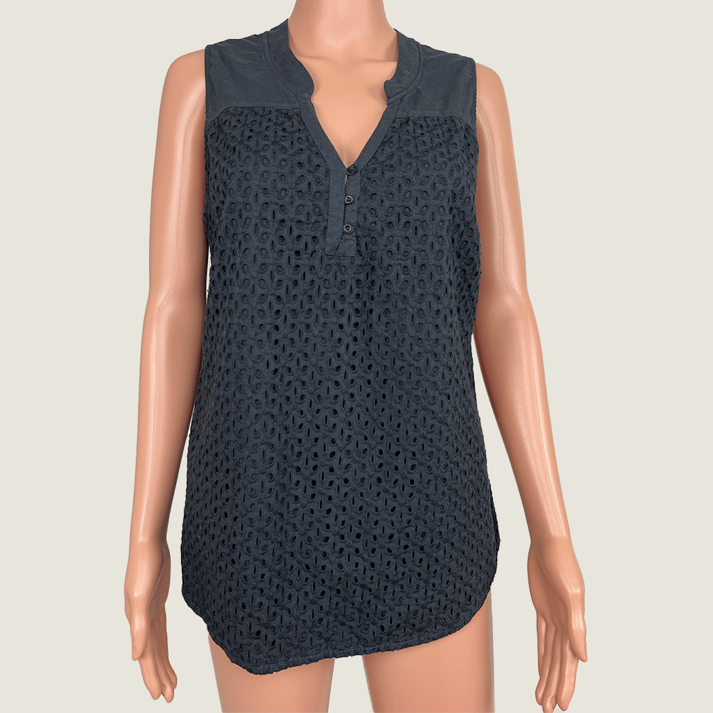 Crossroads Navy Sleeveless Top Detail