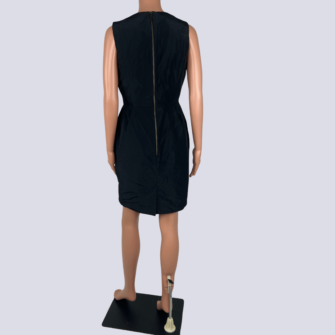 Back view of the Cue sleeveless black dress