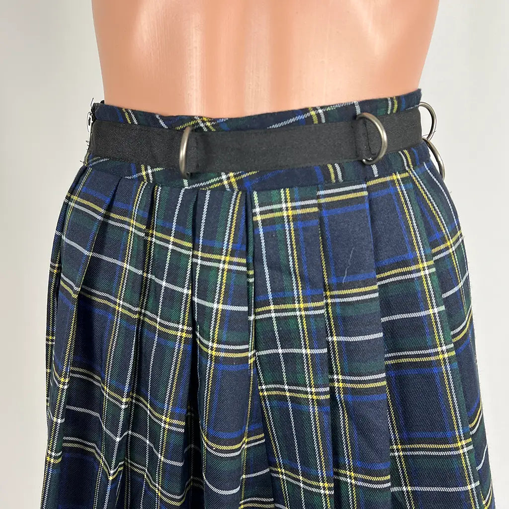 Front Waist View of the Current Mood Tartan Mini Skirt