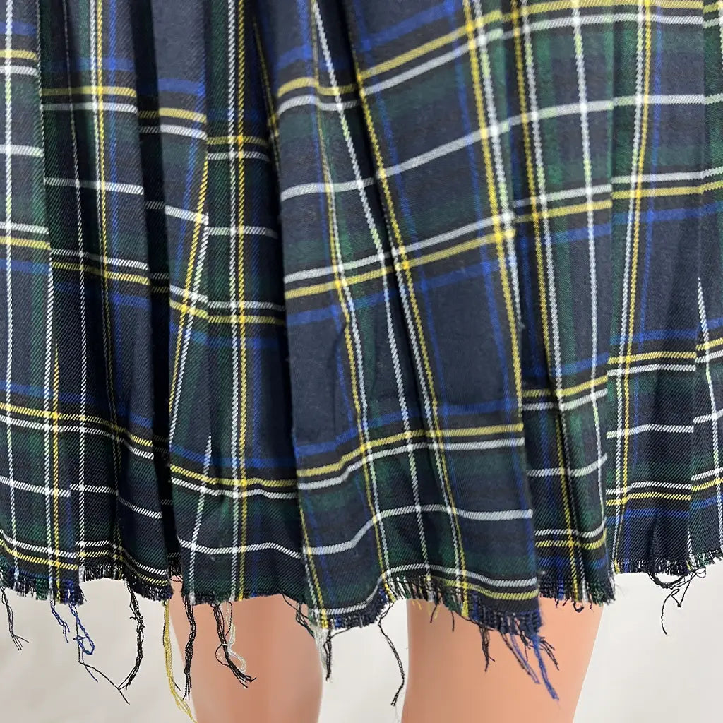 Hem View of the Current Mood Tartan Mini Skirt