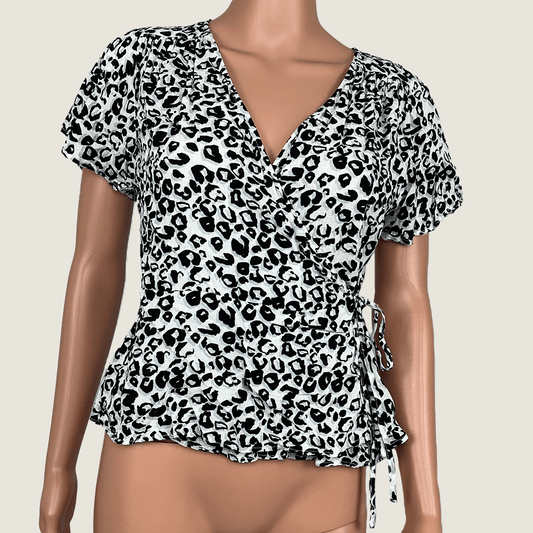 Danni Minogue Leopard Print Blouse Front