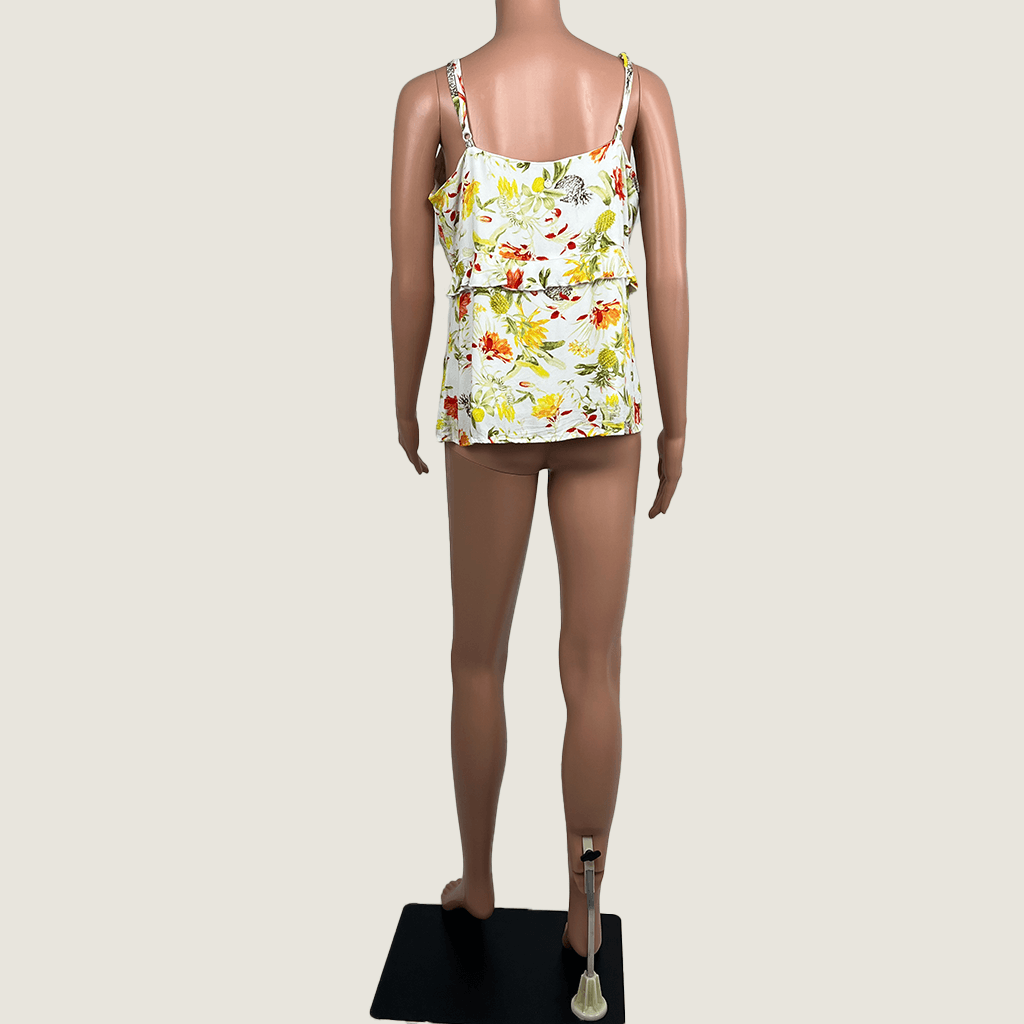 Danni Minogue Sleeveless Singlet Floral Top Back