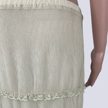 Front detail view of the Dazie Maxi Skirt