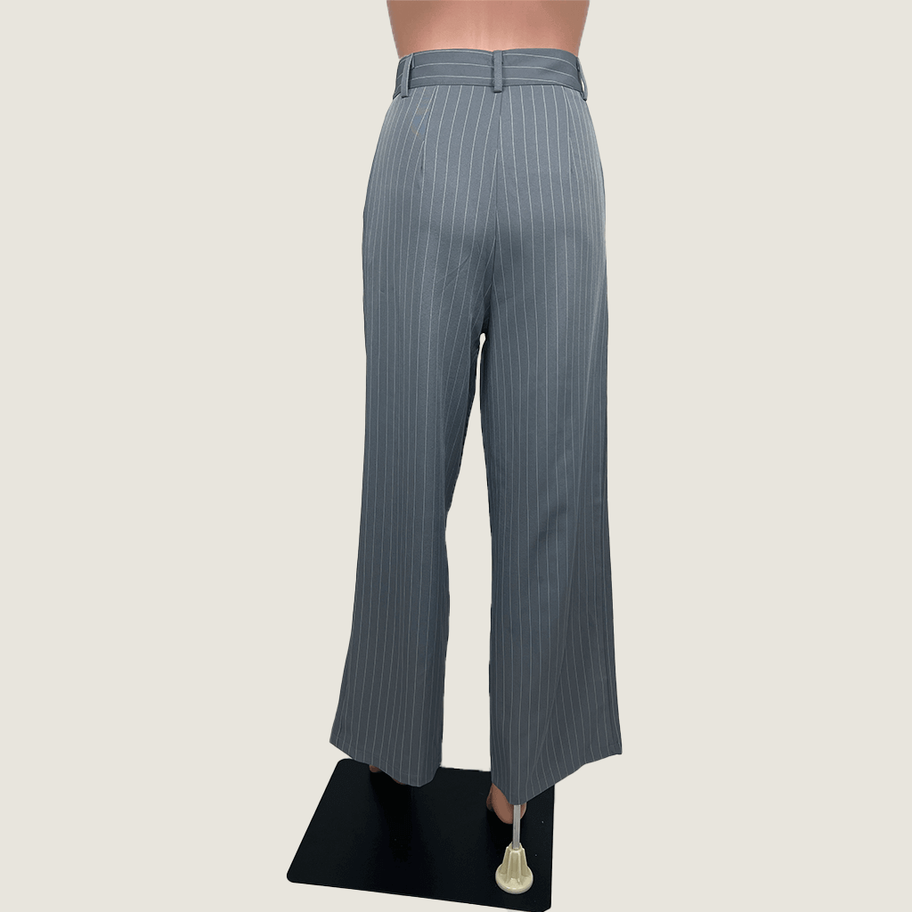 Dazy Grey Pinstripe Women's Slacks Back