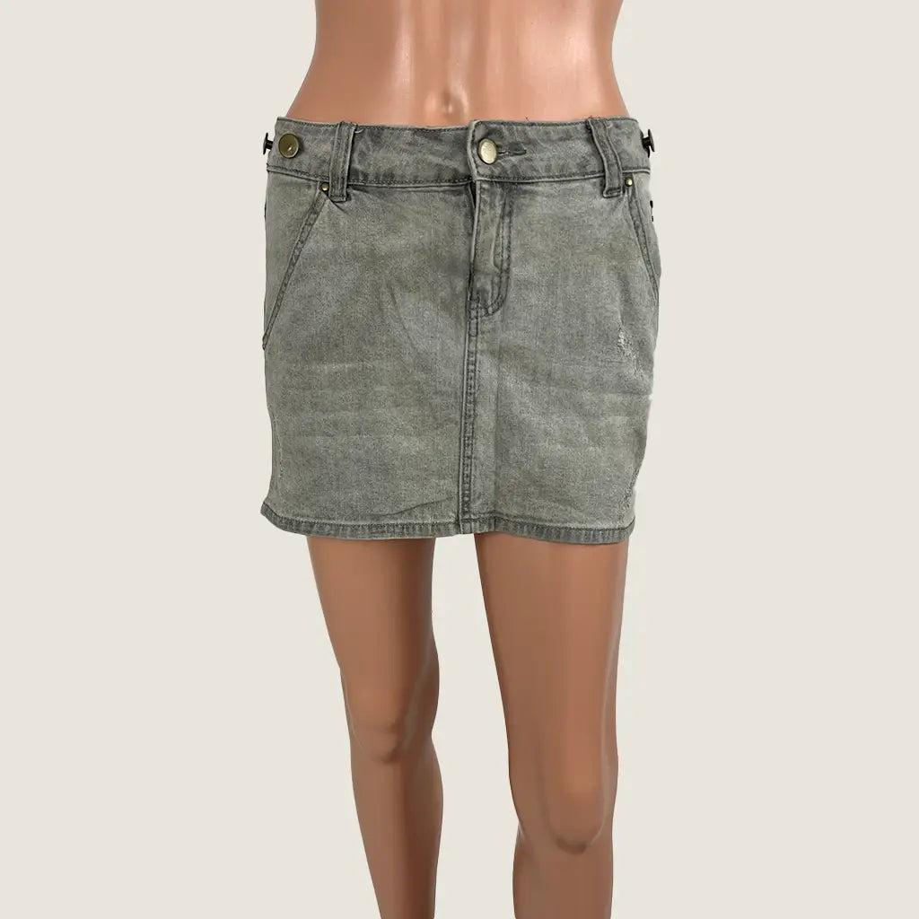 Front View of the Zucozz Denim Women's Skirt