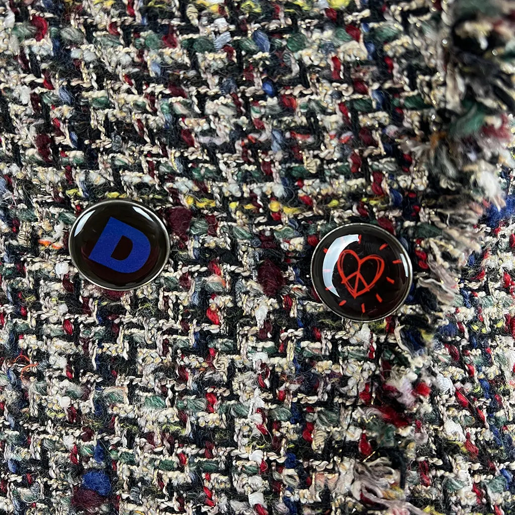 Button Details of the Desigual Women's Chaq Drave Knit Woven Jacket