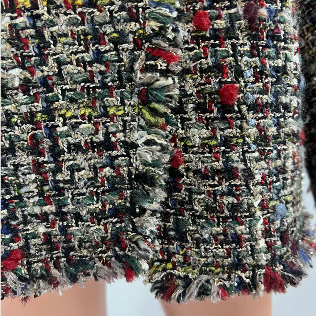 Front Detail View of the Desigual Women's Chaq Drave Knit Woven Jacket