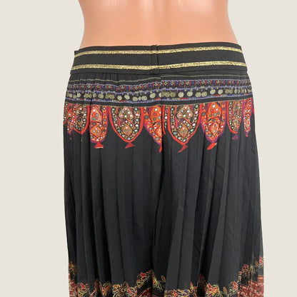 Front Detail of View of the Desigual Pleated Midi Skirt