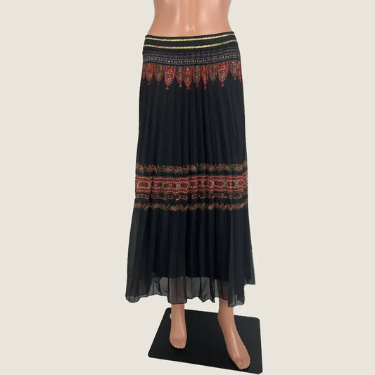 Front of View of the Desigual Pleated Midi Skirt