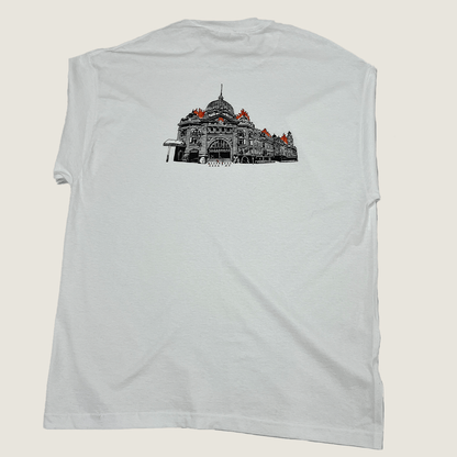 Men's Graphic Flinders Station T-Shirt Back