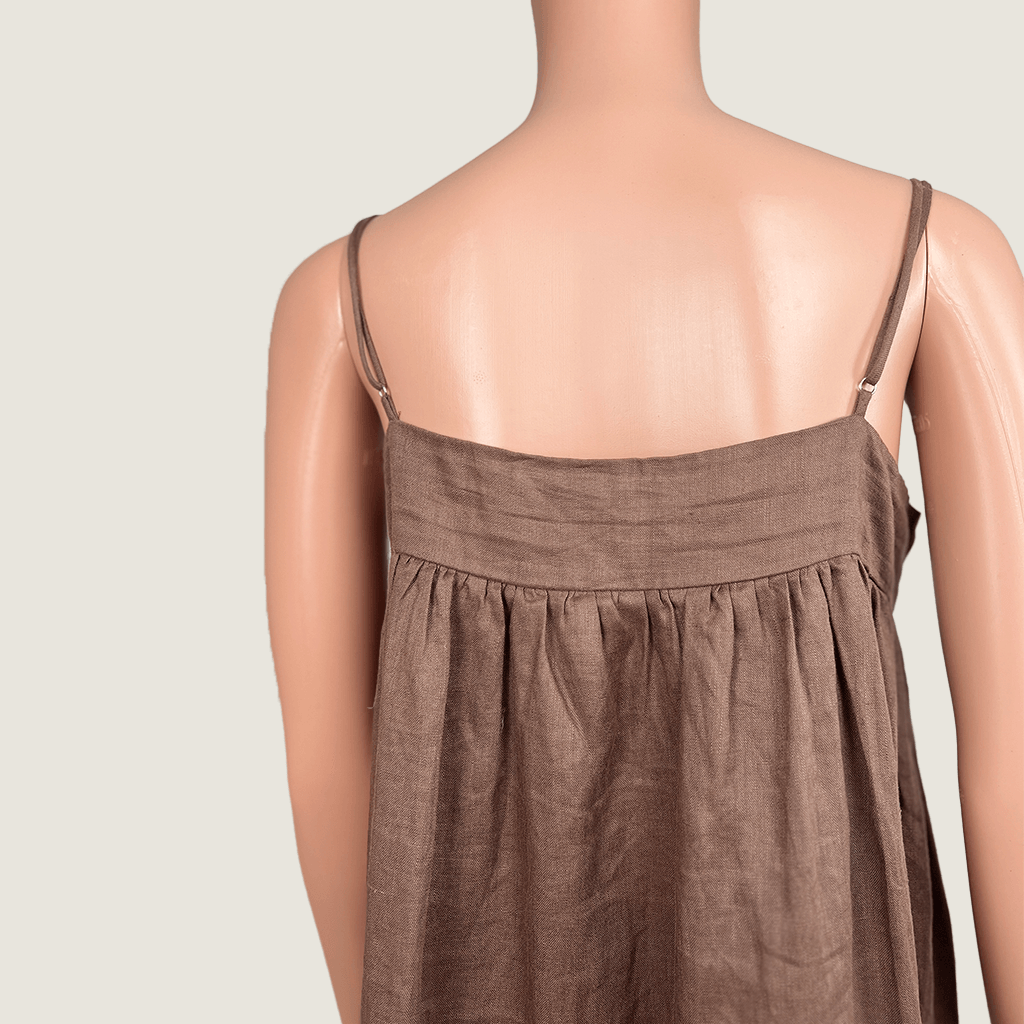 Dissh Linen Midi Sun Dress Back Detail