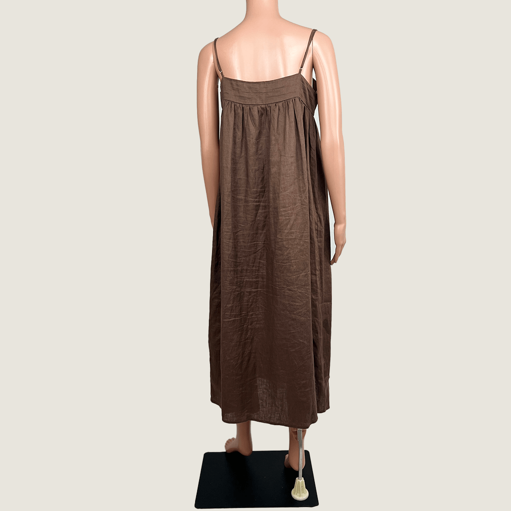 Dissh Linen Midi Sun Dress Back