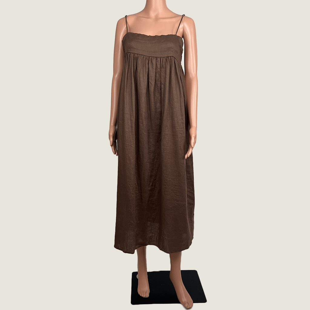 Dissh Linen Midi Sun Dress Front