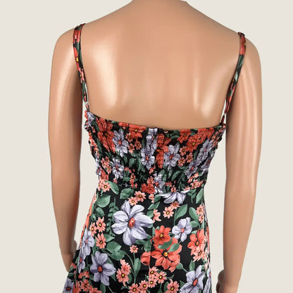 Back Detail View of the Divine Avenue Maxi Floral Dress