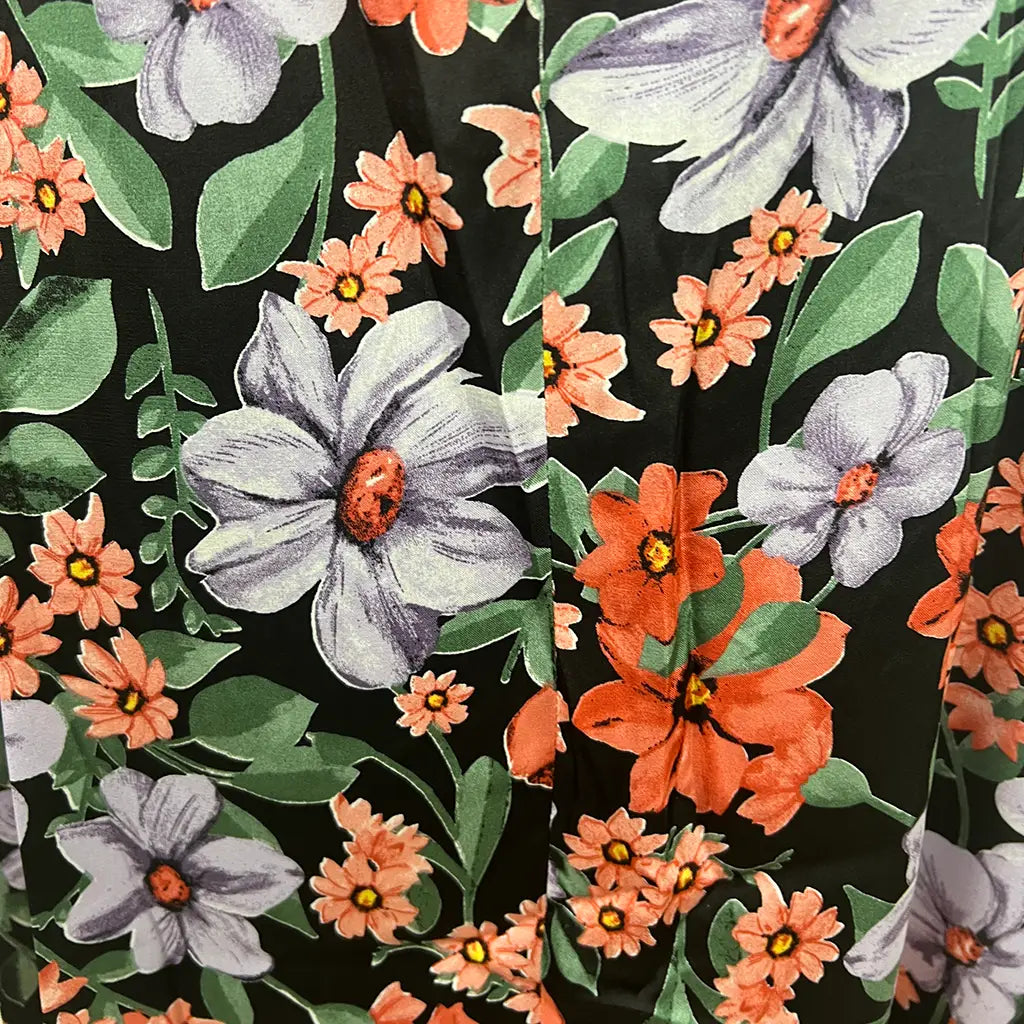 Fabric Detail View of the Divine Avenue Maxi Floral Dress