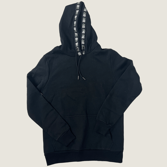 Front view of the Double R black hoodie