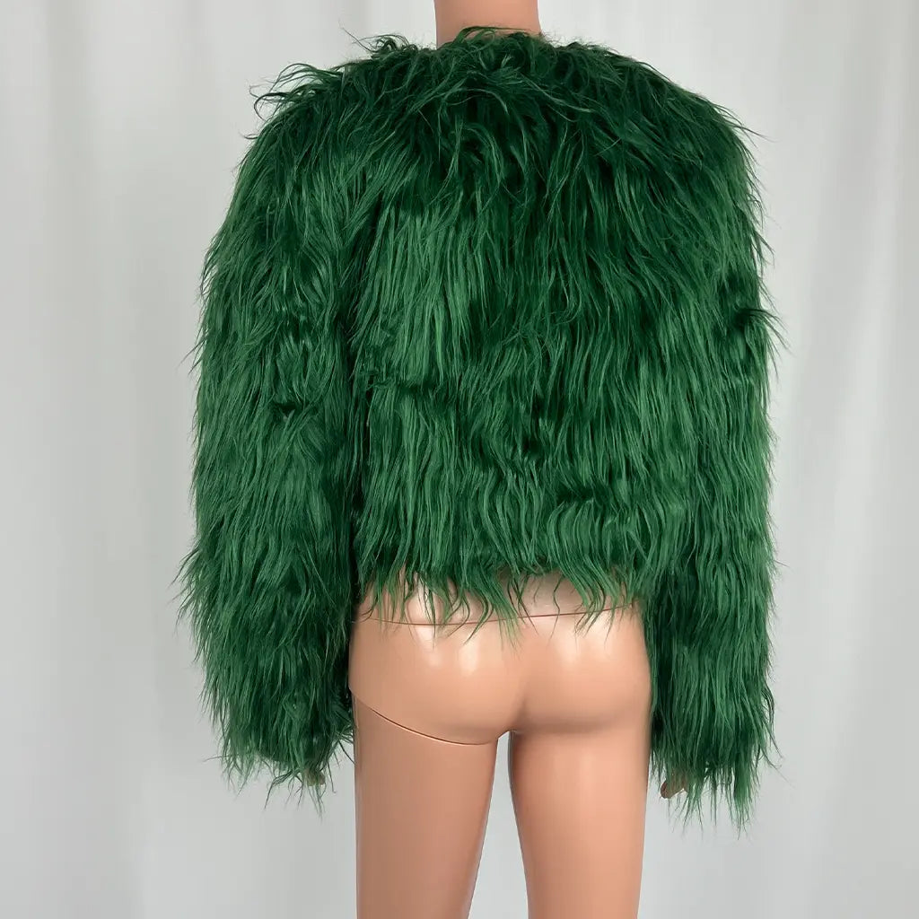 Eilly Bazar Short Faux Fur Jacket Large