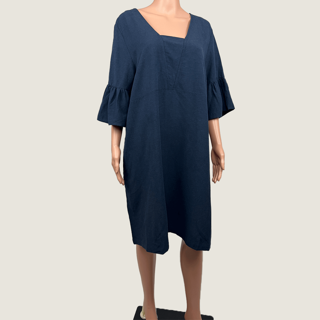 Elm Ellie Linen Blend Midi Dress Front