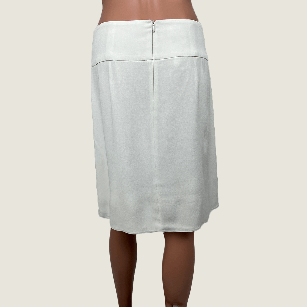 Emporio Armani Silk Blend Drape Midi Skirt Back