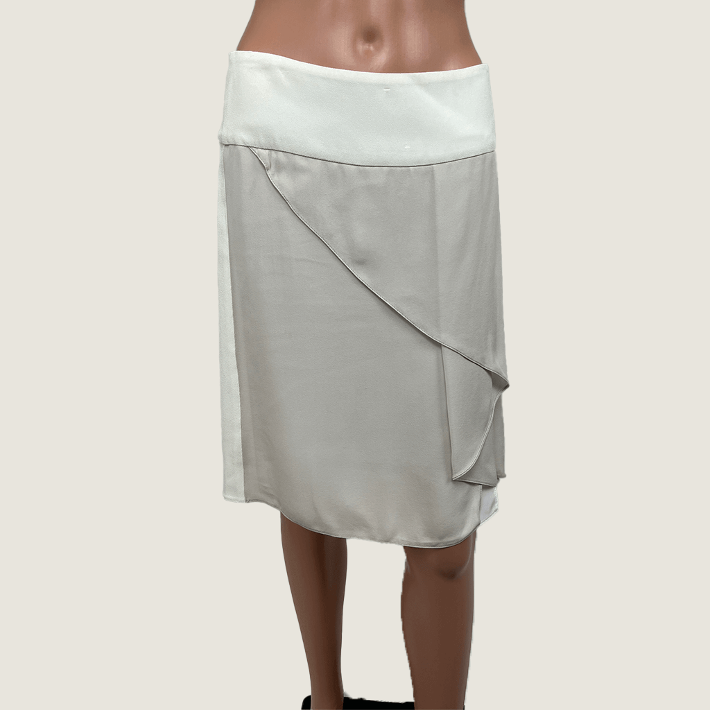 Emporio Armani Silk Blend Drape Midi Skirt