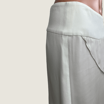 Emporio Armani Silk Blend Drape Midi Skirt Side