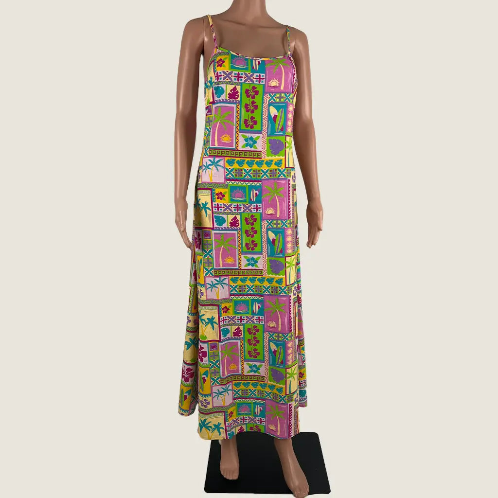 Front View of the Endless Palm Island Maxi Dress