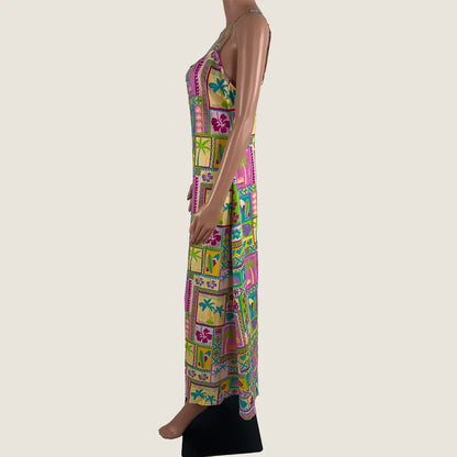 Side View of the Endless Palm Island Maxi Dress