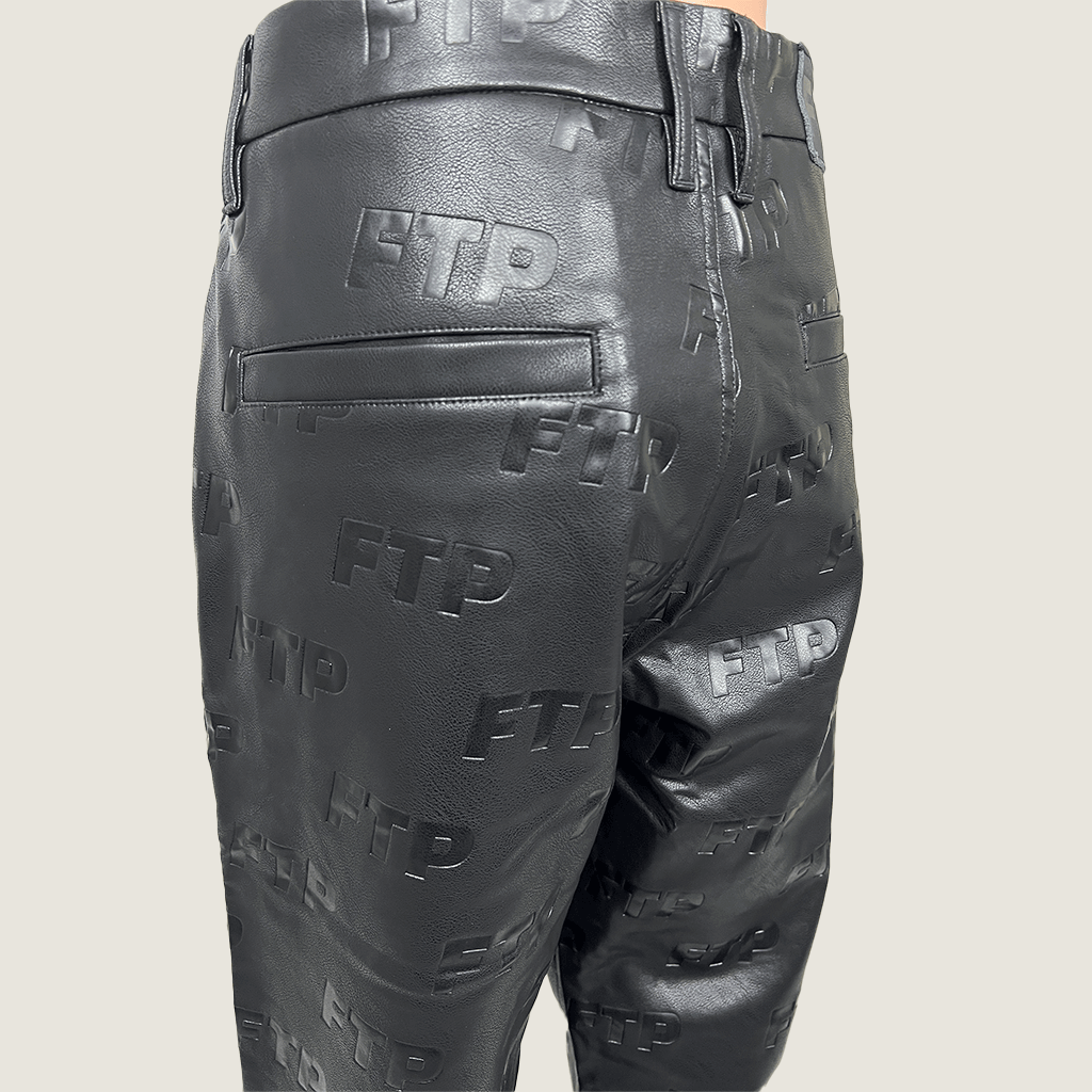 FTP All Over Print Faux Leather Pants Back Detail
