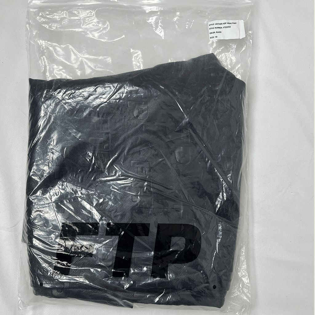 FTP All Over Print Faux Leather Pants In Bag