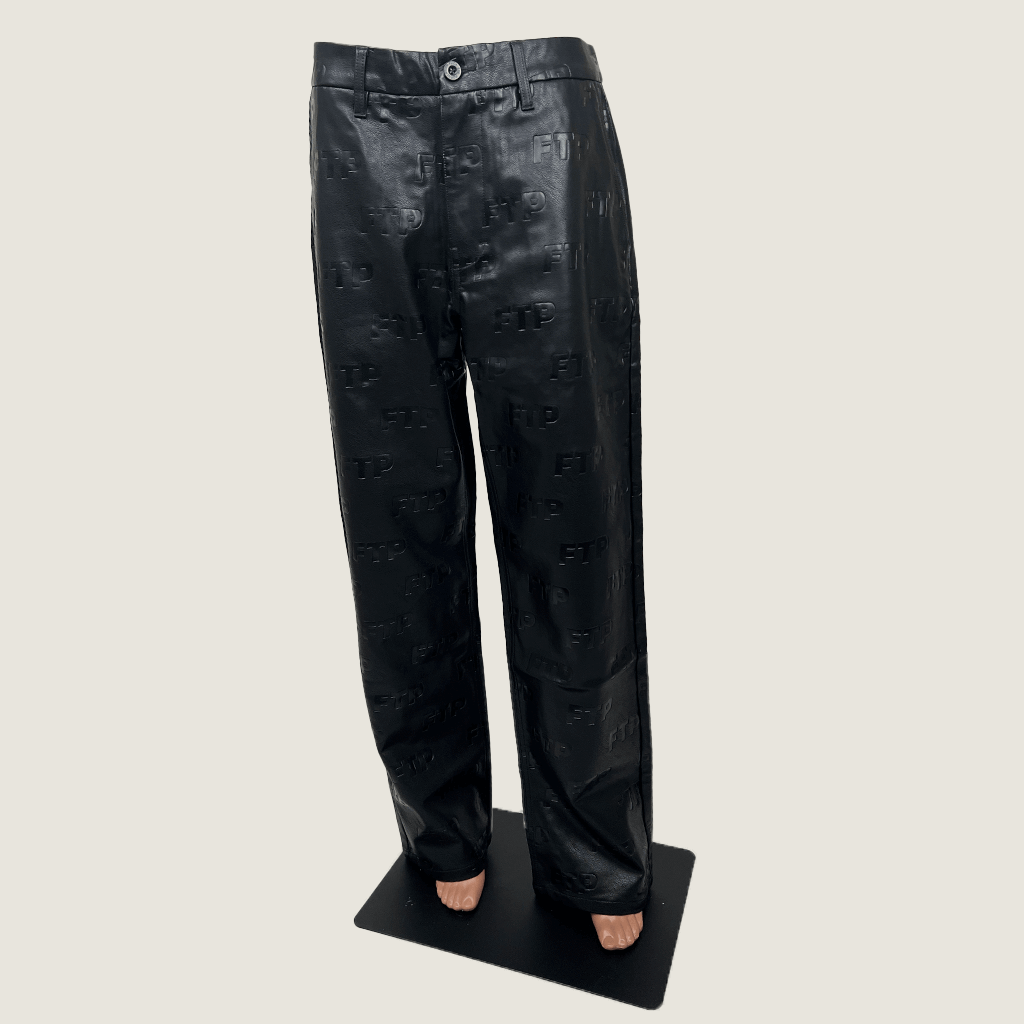 FTP All Over Print Faux Leather Pants Front