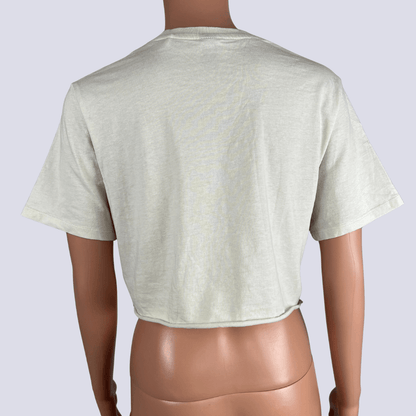 Back view of the Factories crop top