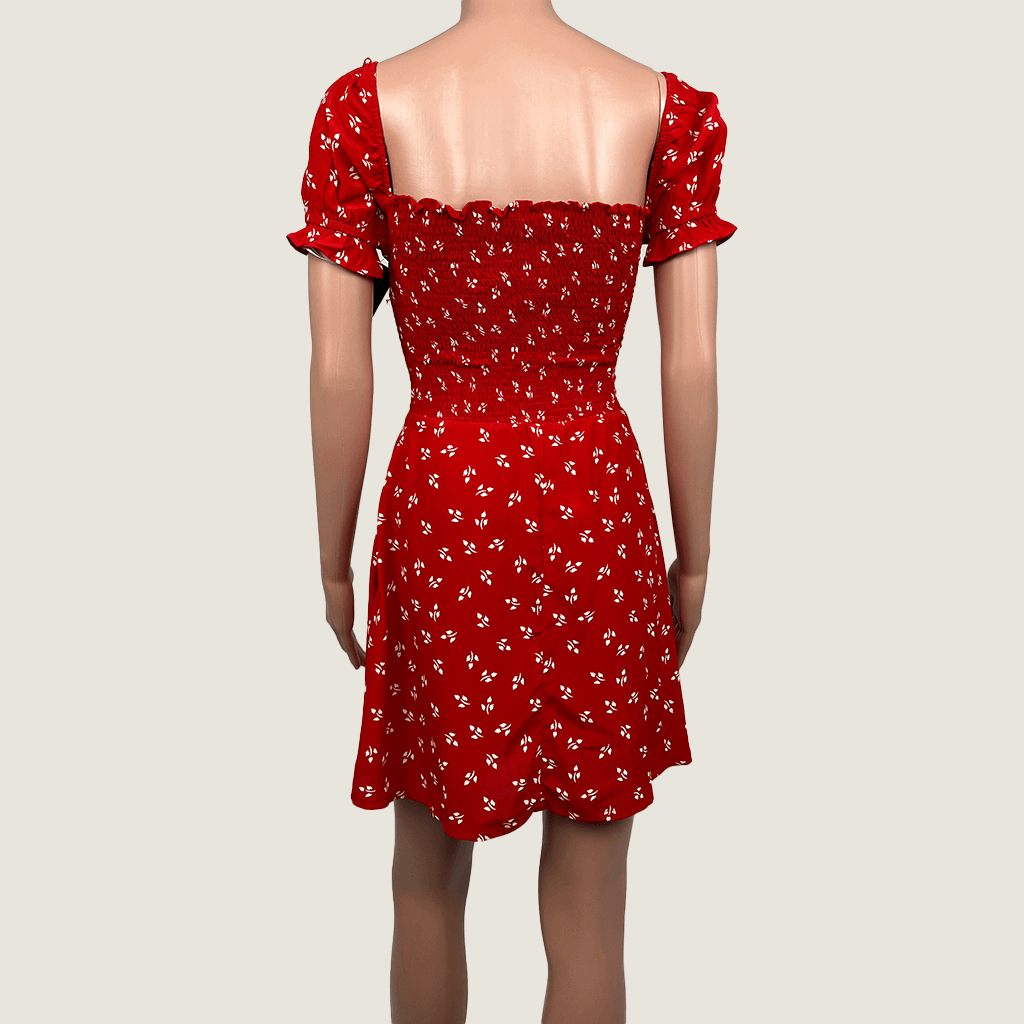 Faithful The Brand Genevieve Cherry Red Mini Dress Back