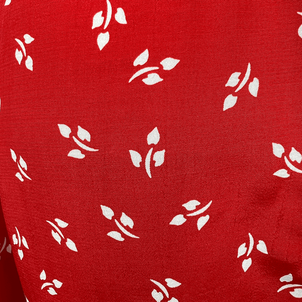 Faithful The Brand Genevieve Cherry Red Mini Dress Fabric Detail