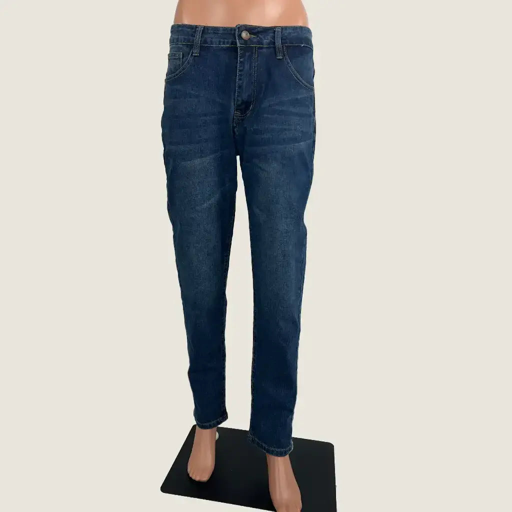 Front View of the Fashion Dark Blue Women's Jean