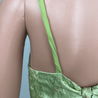 Garfunkel Flower Embossed Line Dress Strap Detail