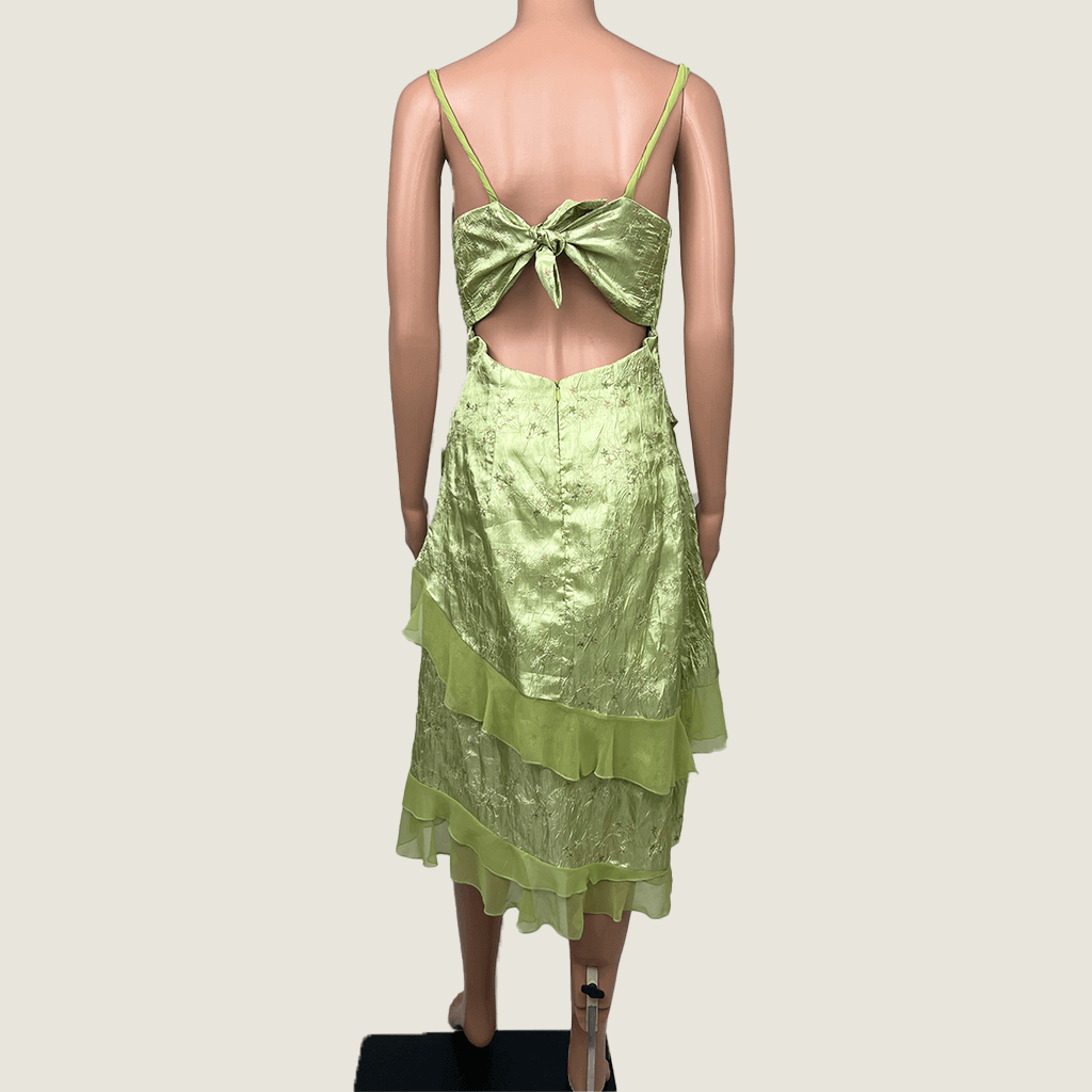 Garfunkel Flower Embossed Line Dress Back