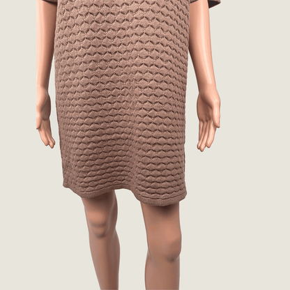 Feather And Noise Knitted Midi Dress Skirt Detail