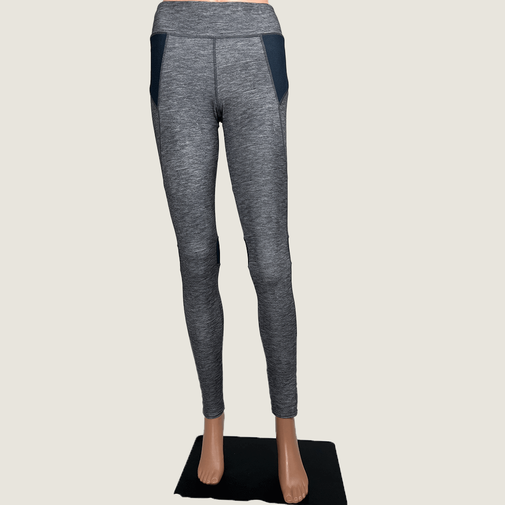 First Base Fit Grey Full Length Leggings Front