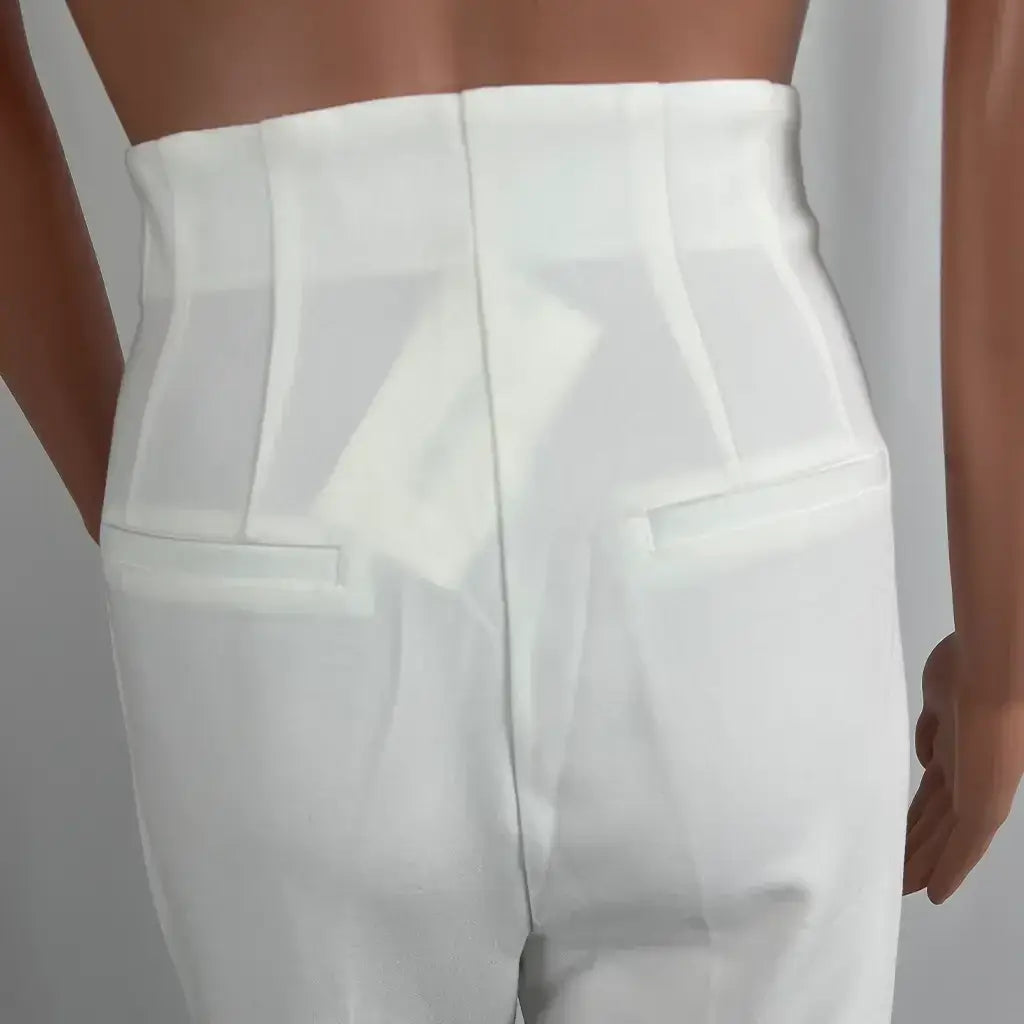 Back Detail View of the Forcast Nalani Pin Tuck Trousers